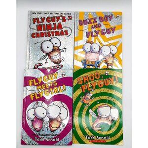 Fly Guy Book Lot Of 4 Books By Tedd Arnold 3 Hardcover 1 Softcover